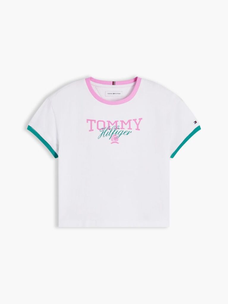 White Crest Relaxed T-Shirt  Girls