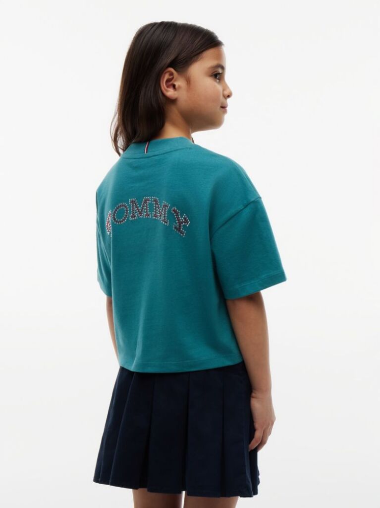 Μπλε Βαμβακερό T-Shirt  Κορίτσια