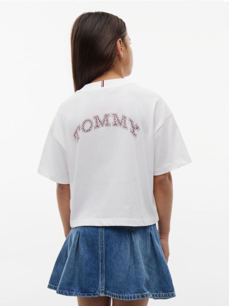 Άσπρο Βαμβακερό T-Shirt  Κορίτσια