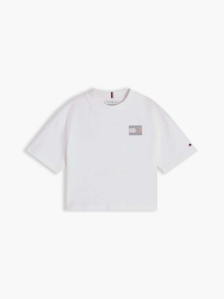 Άσπρο Βαμβακερό T-Shirt  Κορίτσια