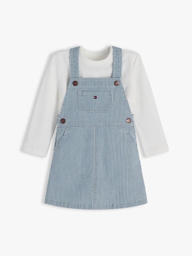 Multi Denim Σετ Ριγέ Φόρεμα Με T-Shirt  Βρεφικά