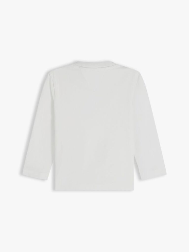 Άσπρο Μακρυμάνικο T-Shirt Με Λογότυπο  Βρεφικά