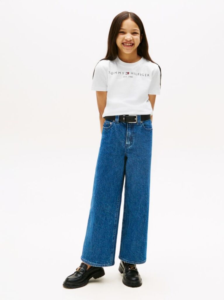 White Essential Organic Cotton Logo T-Shirt  Kids Unisex
