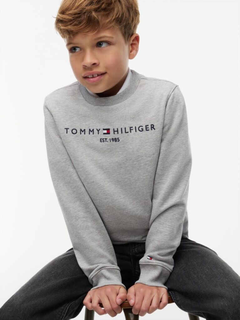 Grey Essential Logo Sweatshirt  Kids Unisex
