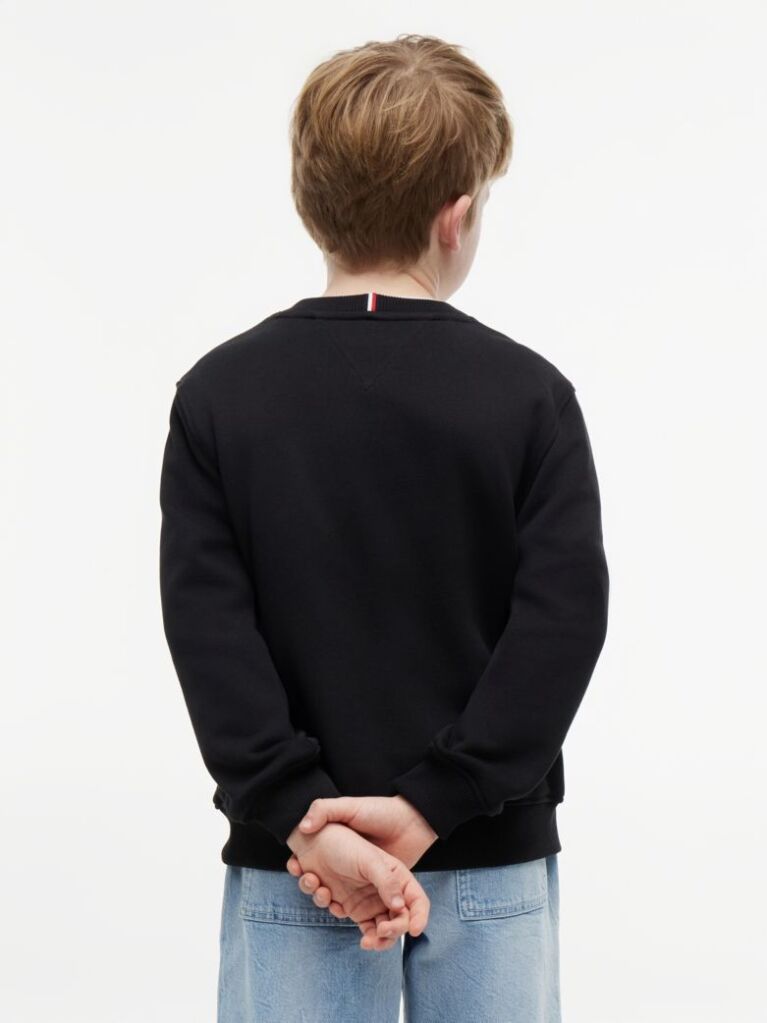 Black Heritage Flag Logo Crew Neck Jumper  Kids Unisex