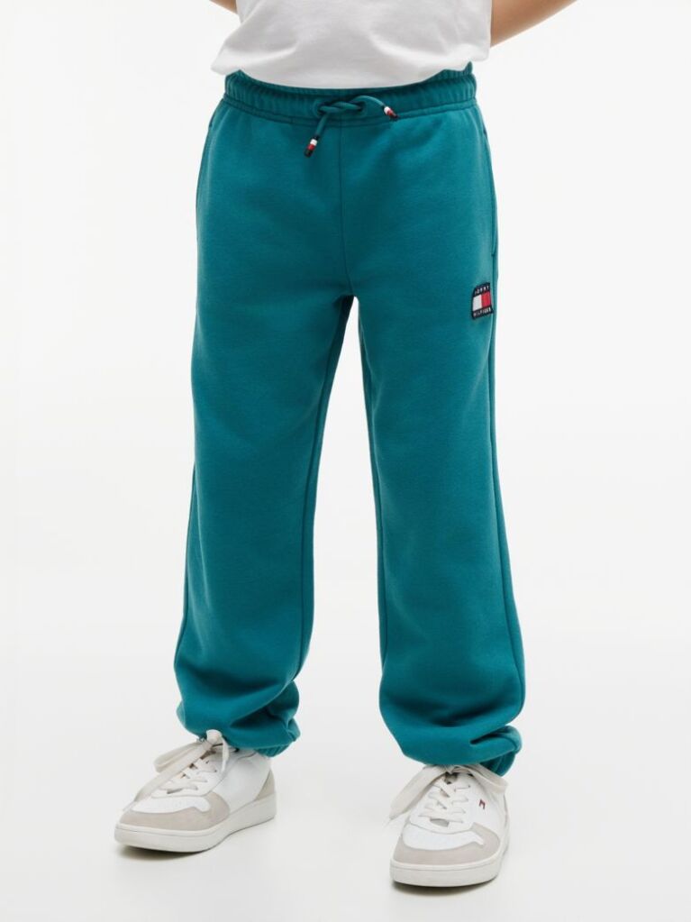 Blue Heritage Flag Logo Cuffed Drawstring Joggers  Kids Unisex