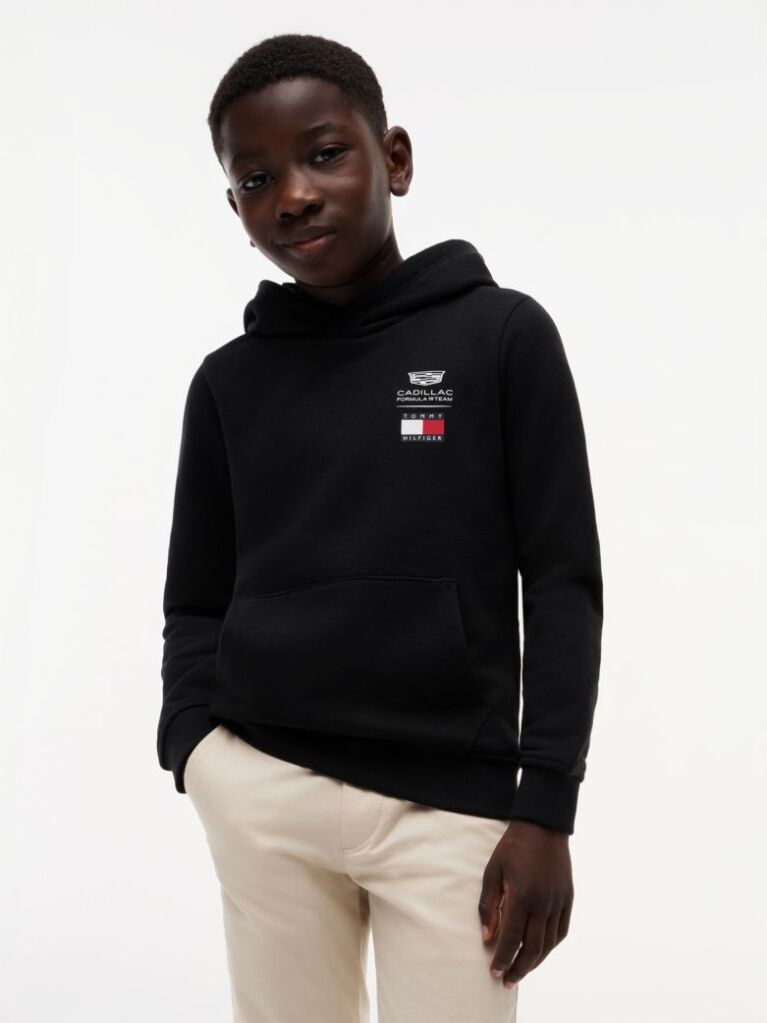 Black TH x Cadillac Formula 1® Team Logo Hoody  Kids Unisex
