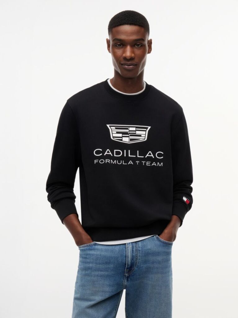 Black TH x Cadillac Formula 1® Team Logo Sweatshirt  Unisex