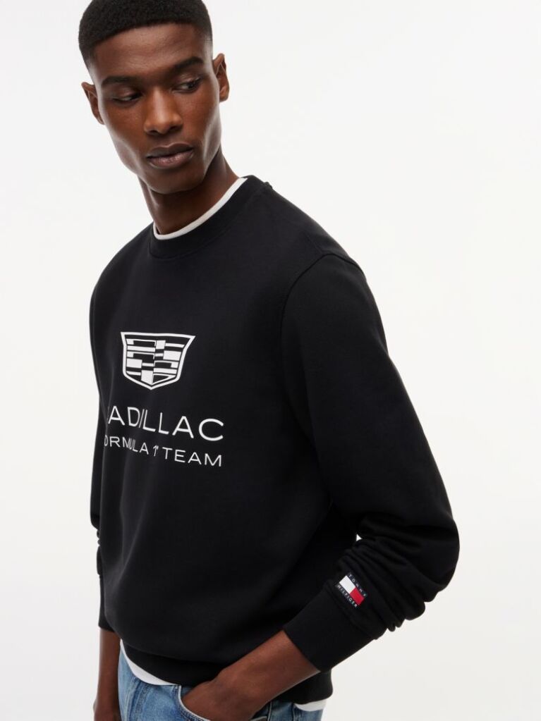 Black TH x Cadillac Formula 1® Team Logo Sweatshirt  Unisex