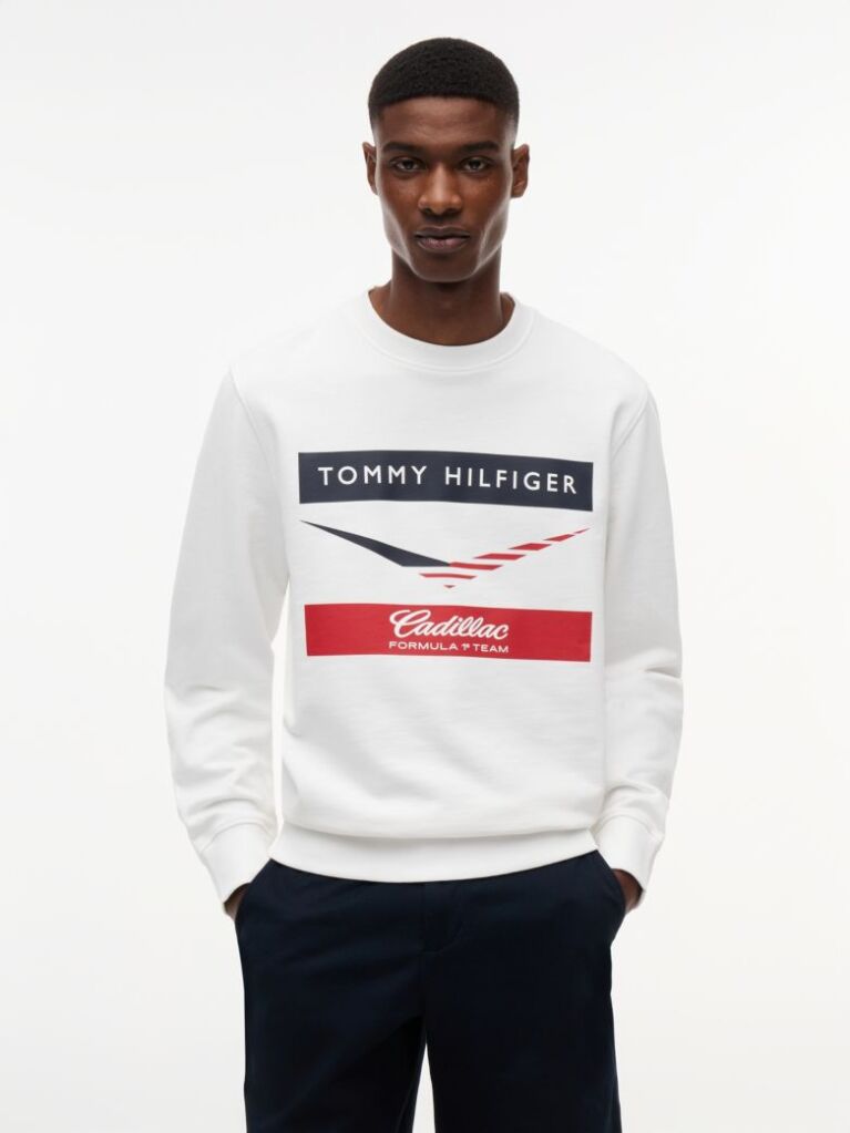 Άσπρο TH x Cadillac Formula 1® Team Chevron Φούτερ  Unisex