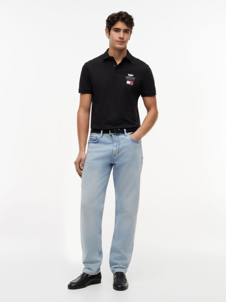 Black TH x Cadillac Formula 1® Team Logo Polo Shirt  Unisex