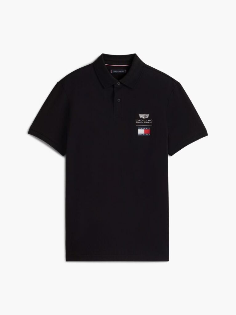 Black TH x Cadillac Formula 1® Team Logo Polo Shirt  Unisex