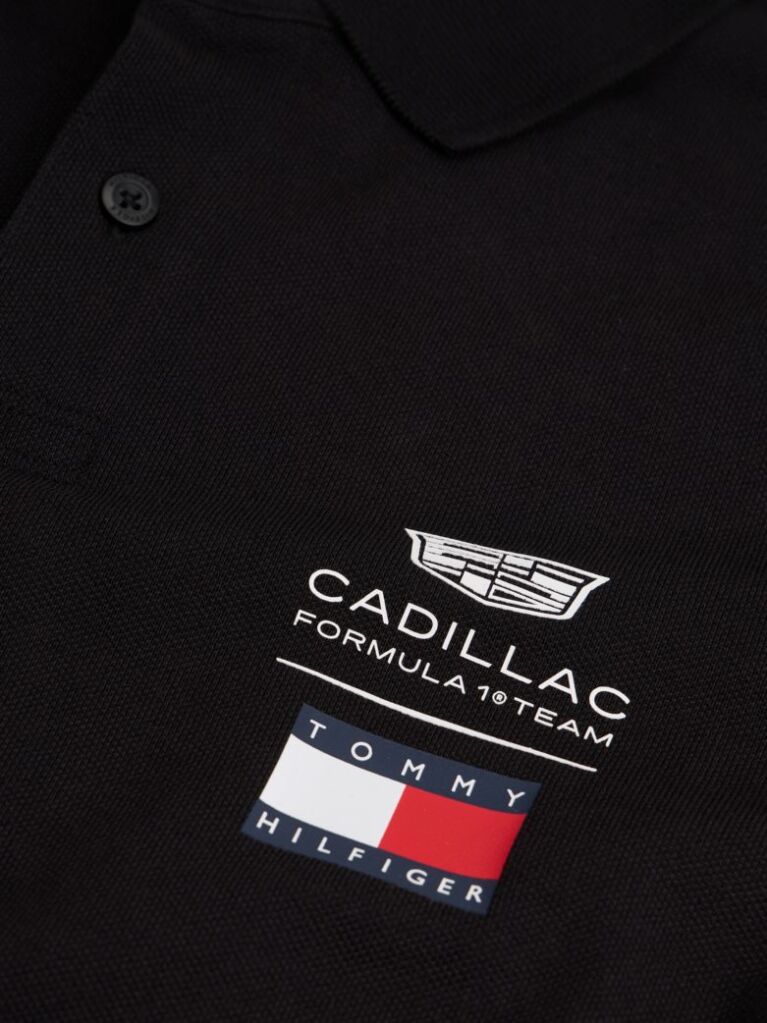 Black TH x Cadillac Formula 1® Team Logo Polo Shirt  Unisex