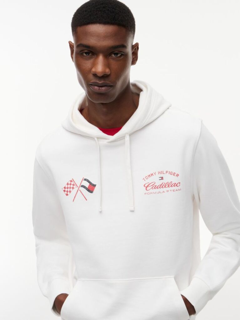 White TH x Cadillac Formula 1® Team Back Graphic Hoody  Unisex