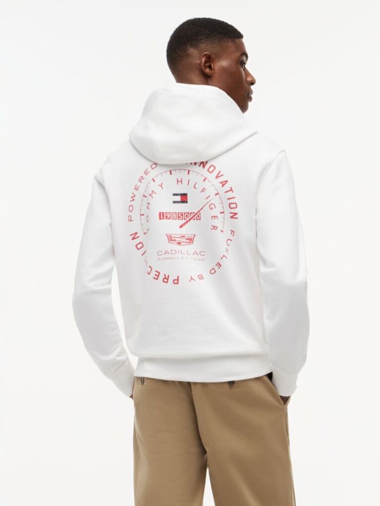 White TH x Cadillac Formula 1® Team Back Graphic Hoody  Unisex