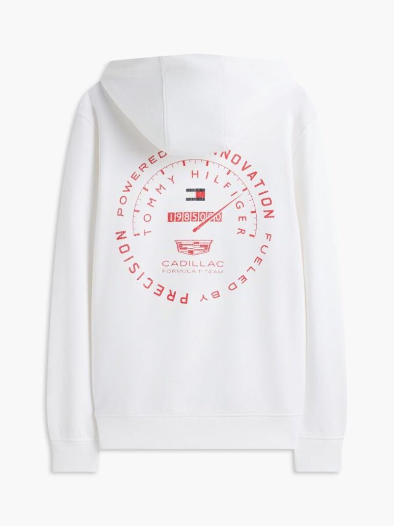 White TH x Cadillac Formula 1® Team Back Graphic Hoody  Unisex