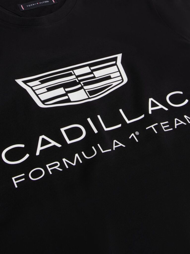 Μαύρο TH x Cadillac Formula 1® Team T-Shirt Με Λογότυπο  Unisex