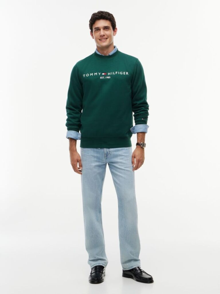 Green TH Flex Logo Sweatshirt  Men