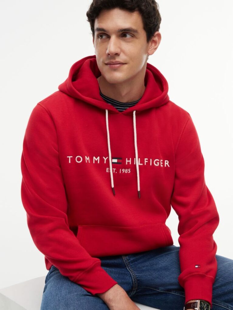 Red Flex Logo Hoody  Men