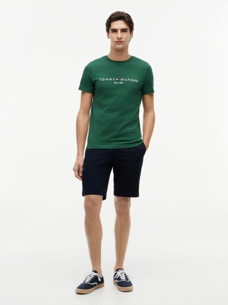 Green Organic Cotton Chest Logo T-Shirt  Men