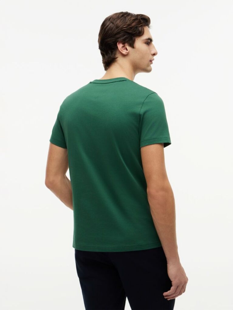 Green Organic Cotton Chest Logo T-Shirt  Men
