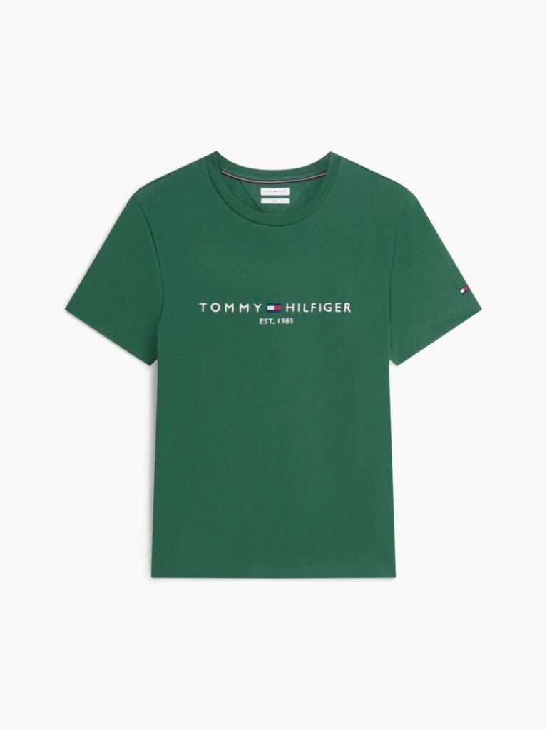 Green Organic Cotton Chest Logo T-Shirt  Men
