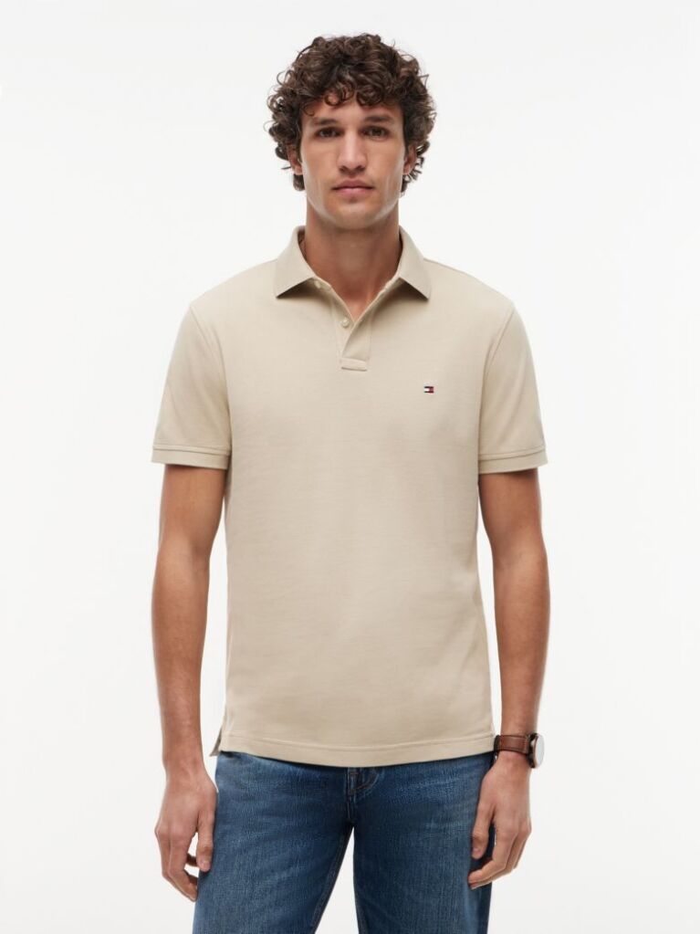 Beige 1985 Organic Cotton Regular Fit Polo  Men
