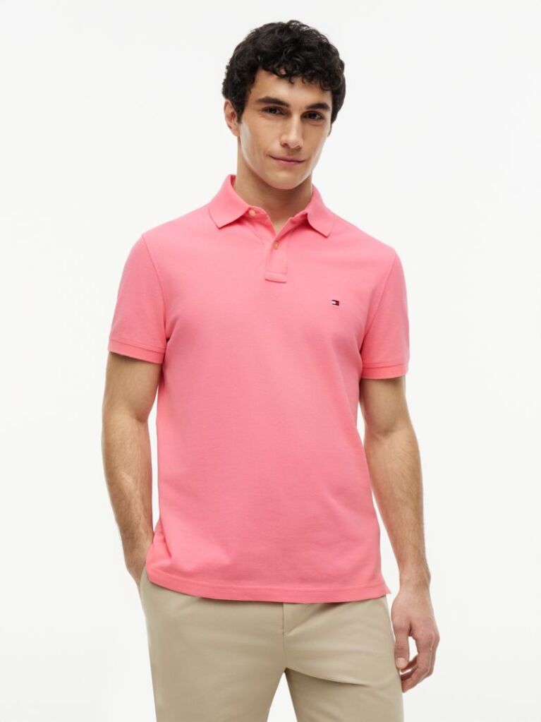 Pink 1985 Organic Cotton Regular Fit Polo  Men
