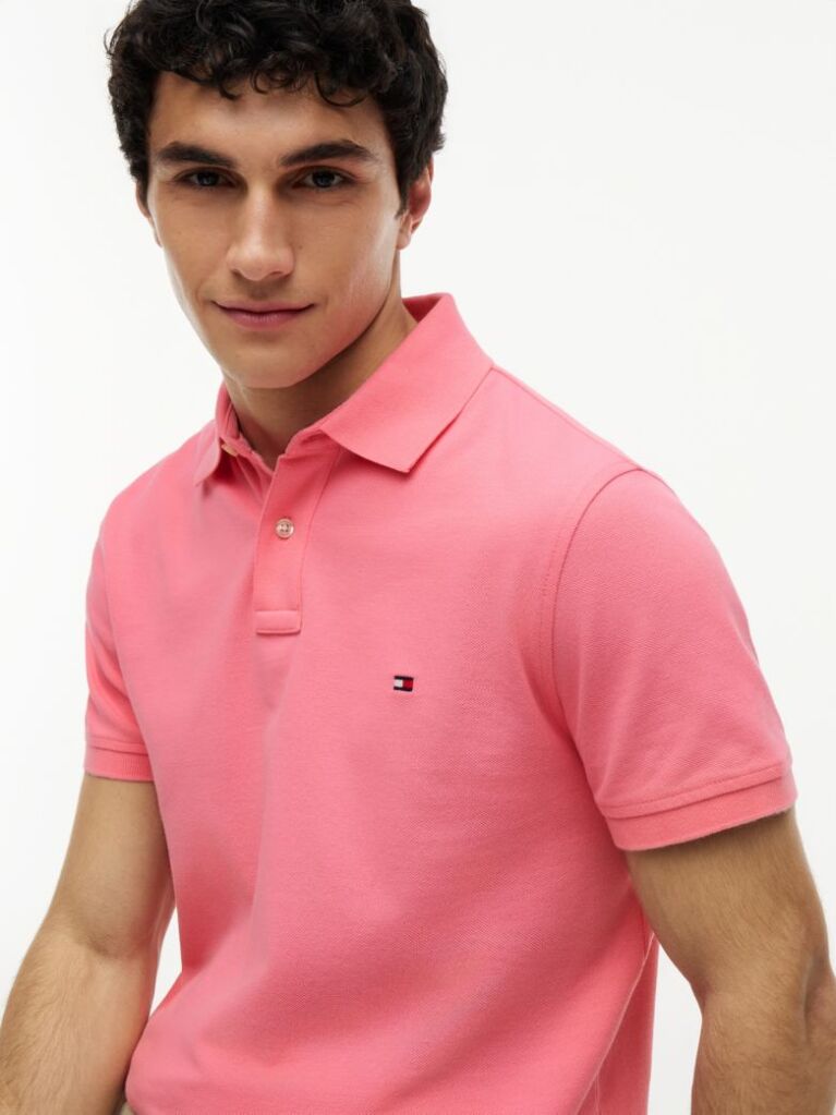 Pink 1985 Organic Cotton Regular Fit Polo  Men