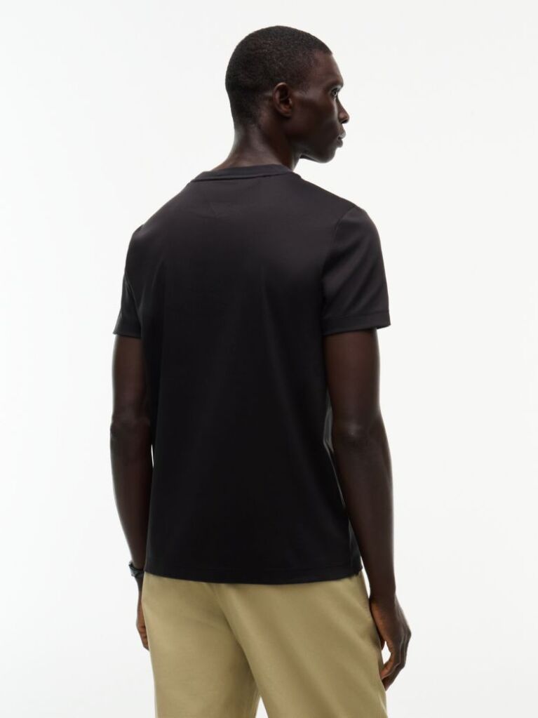 Black Flag Embroidery Interlock Slim Fit T-Shirt  Men