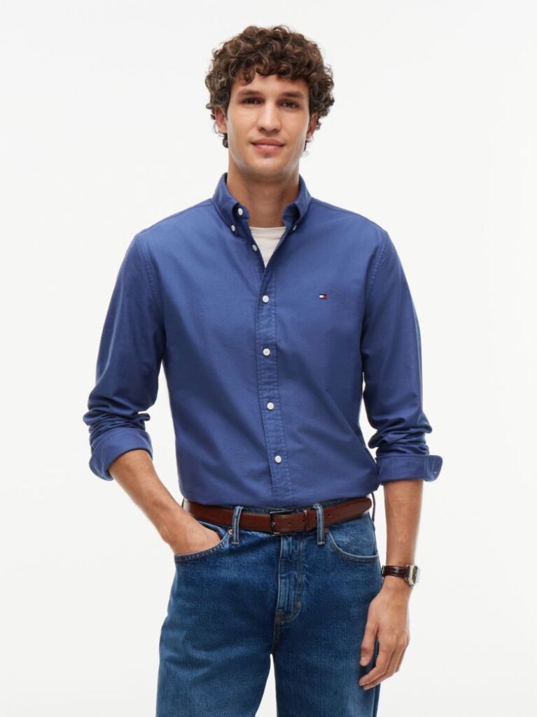 Blue Heritage Regular Fit Oxford Shirt  Men