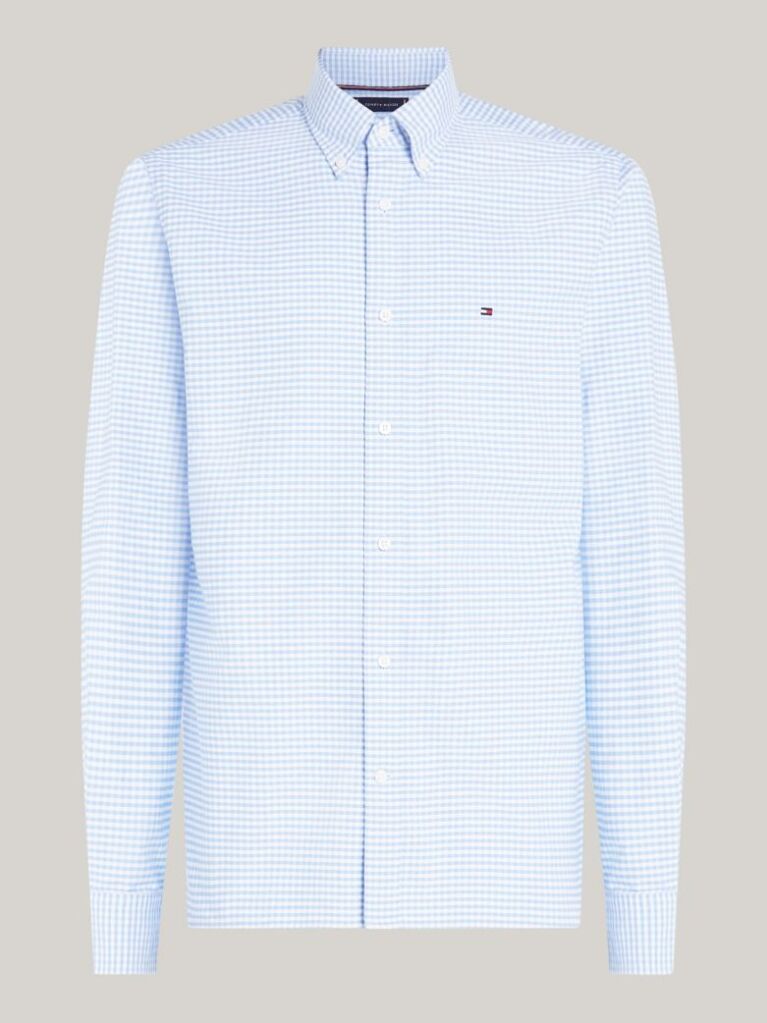 Blue Gingham Regular Fit Oxford Shirt  Men