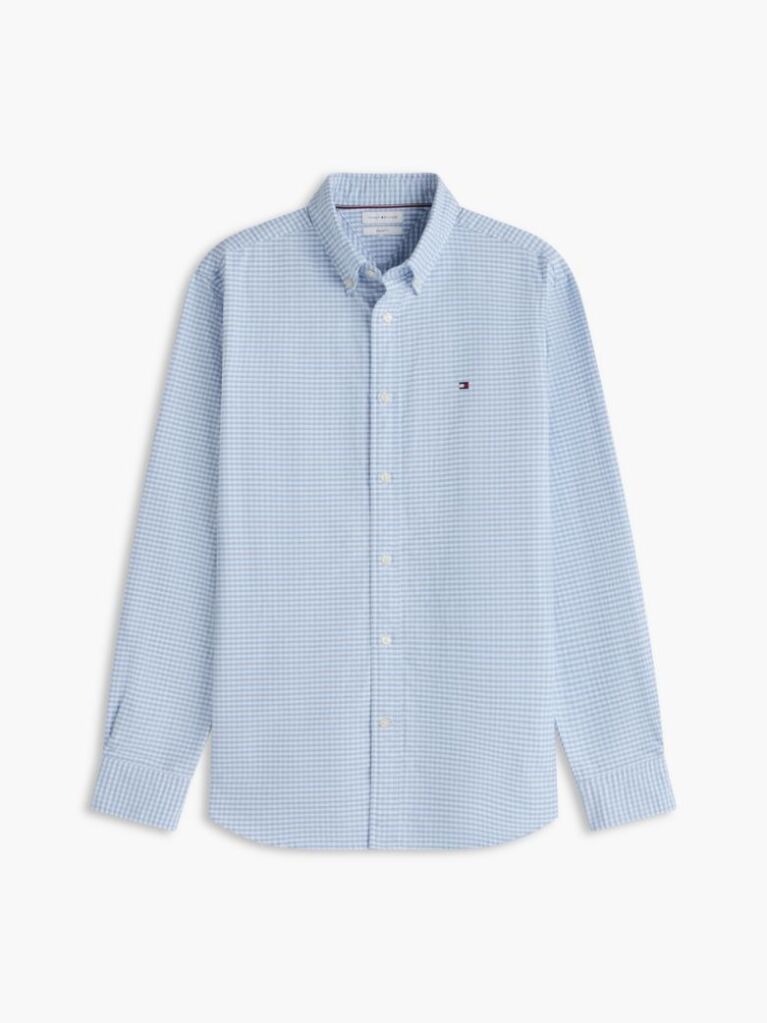 Blue Gingham Regular Fit Oxford Shirt  Men