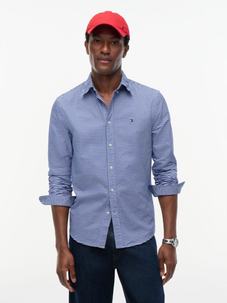 Blue Gingham Regular Fit Oxford Shirt  Men