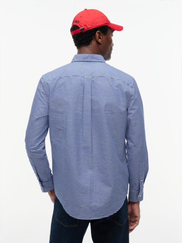 Blue Gingham Regular Fit Oxford Shirt  Men
