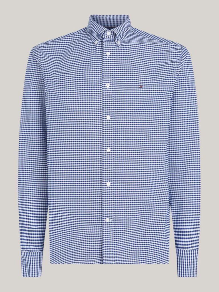 Blue Gingham Regular Fit Oxford Shirt  Men