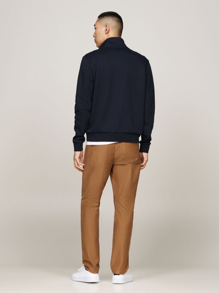 Blue Quarter-Zip Intechno Knit Sweatshirt  Men