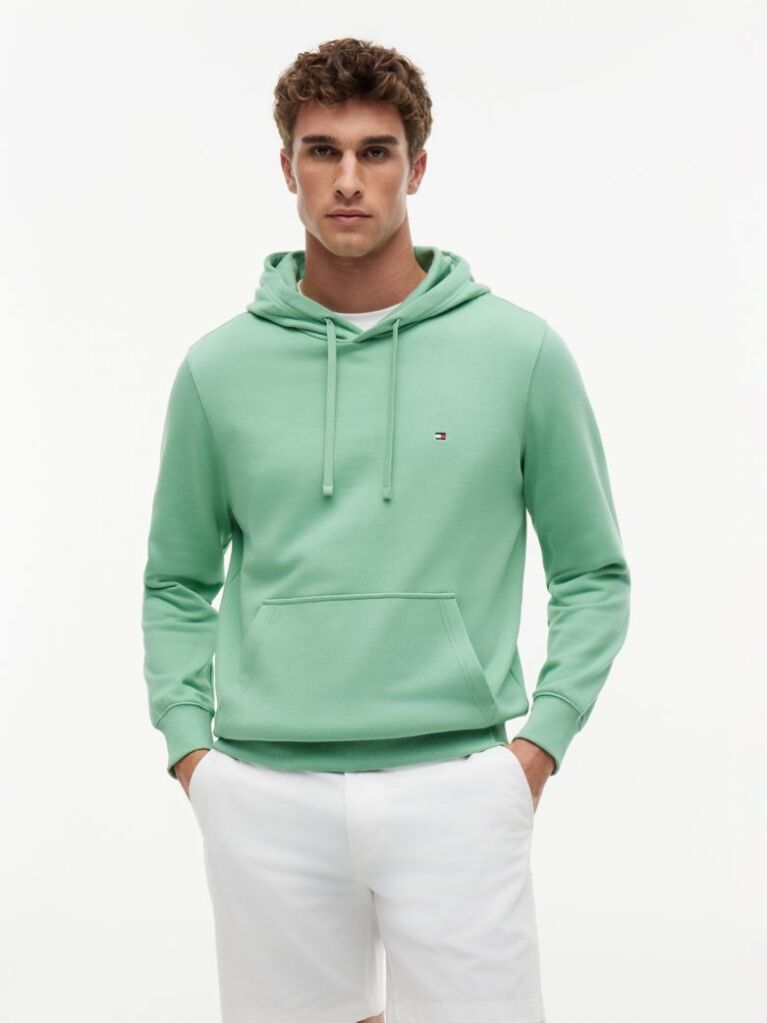 Πράσινο Hoody Από Βαμβακερό Terry Με Κεντητό Σημαιάκι  Άνδρες