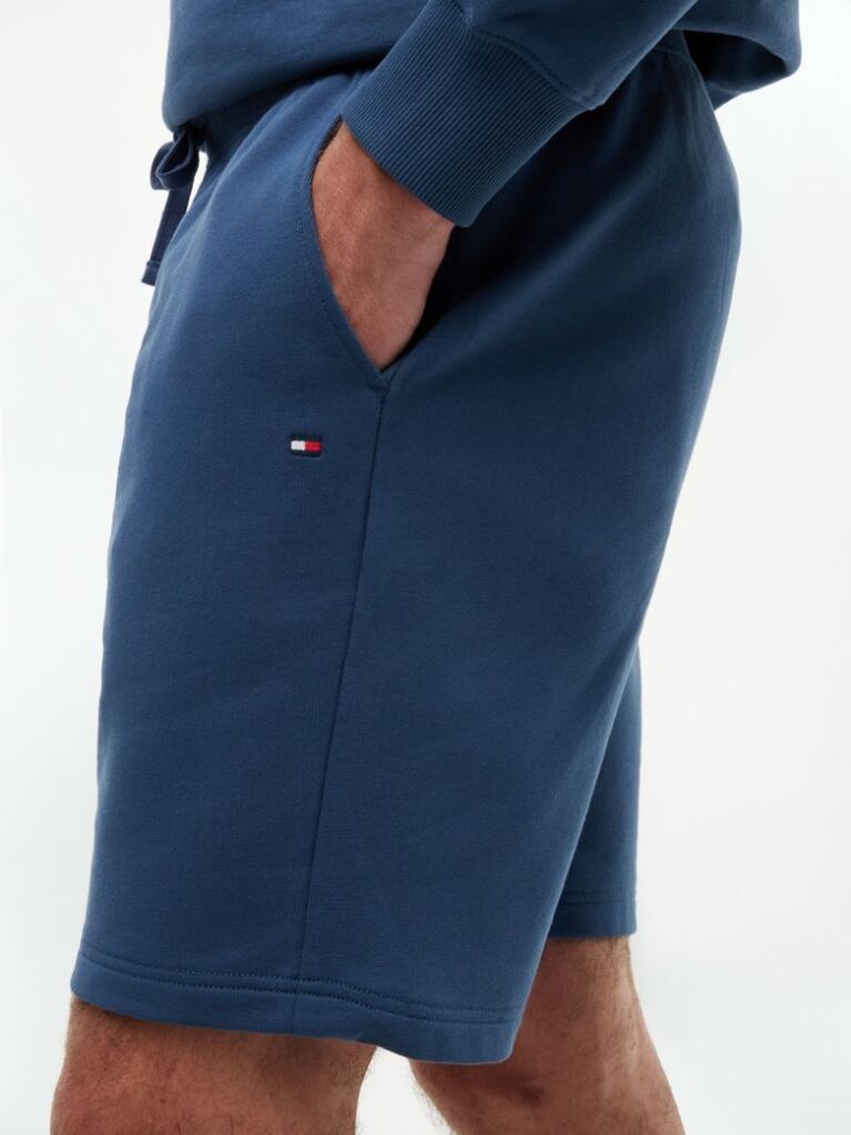 Blue Flag Embroidery Sweat Bermuda Shorts  Men