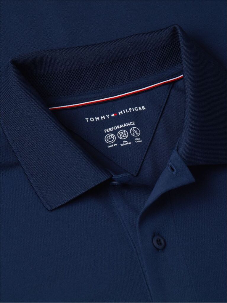 Blue Moisture Wicking Pique Regular Polo Shirt  Men