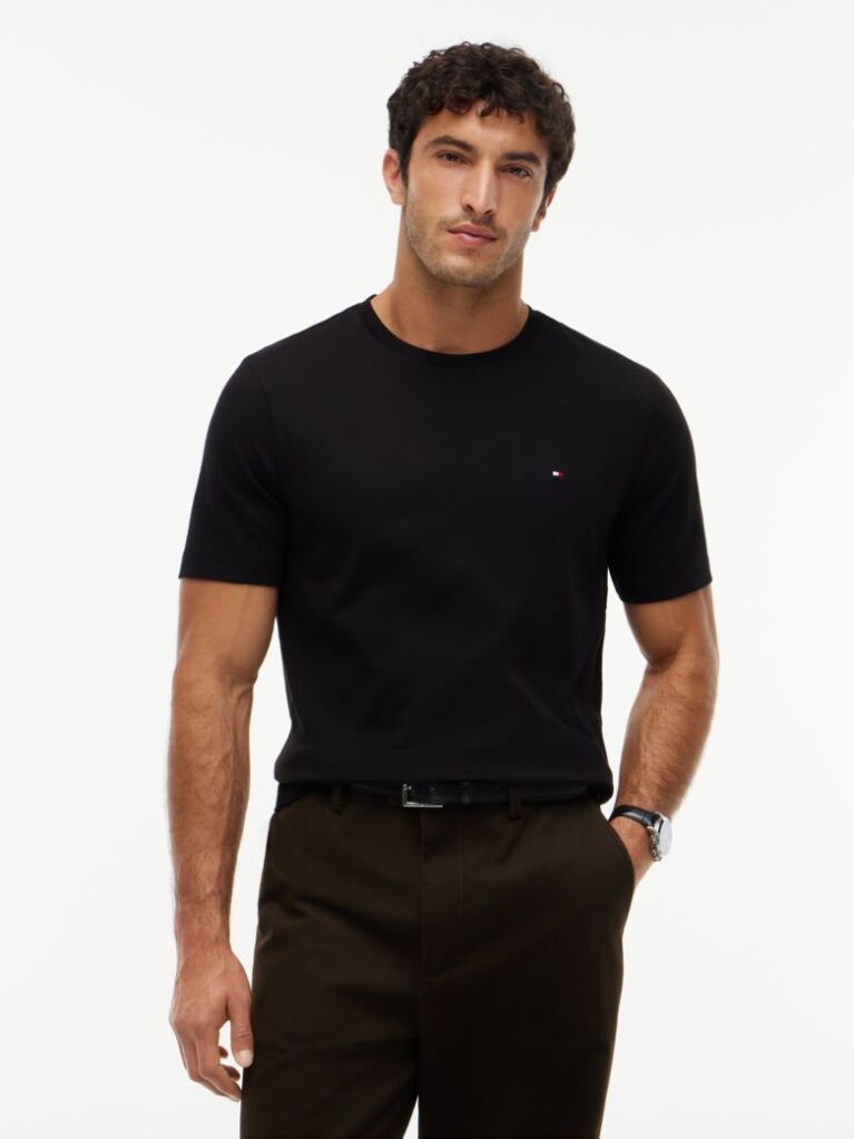 Black Interlock Knit T-Shirt  Men
