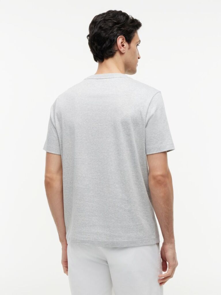 Γκρι Interlock Πλεκτό T-Shirt  Άνδρες