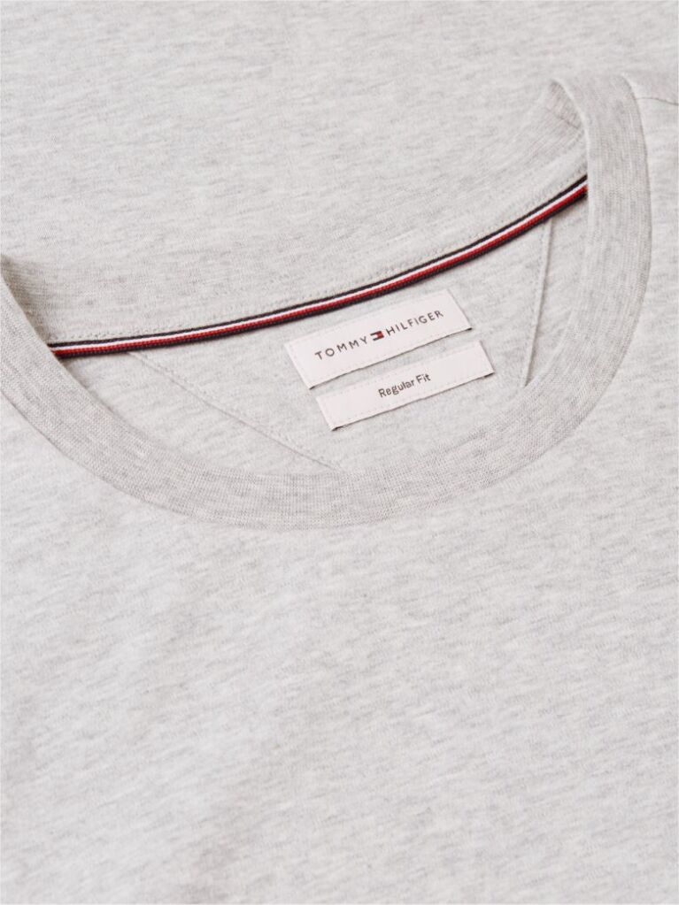Γκρι Interlock Πλεκτό T-Shirt  Άνδρες