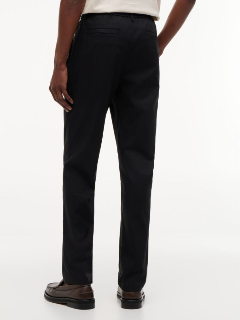 Black Performance Harlem Tapered Twill Trousers  Men