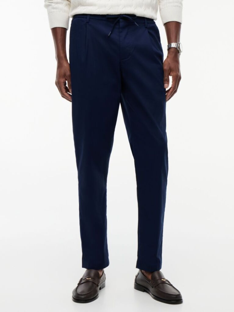 Blue Performance Harlem Tapered Twill Trousers  Men