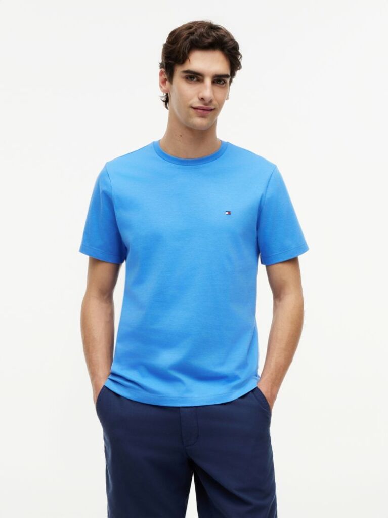Blue Flag Embroidery T-Shirt  Men