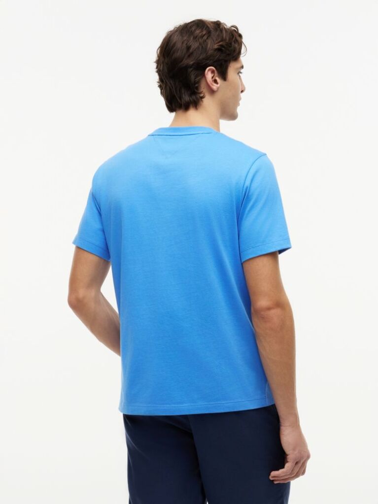 Blue Flag Embroidery T-Shirt  Men
