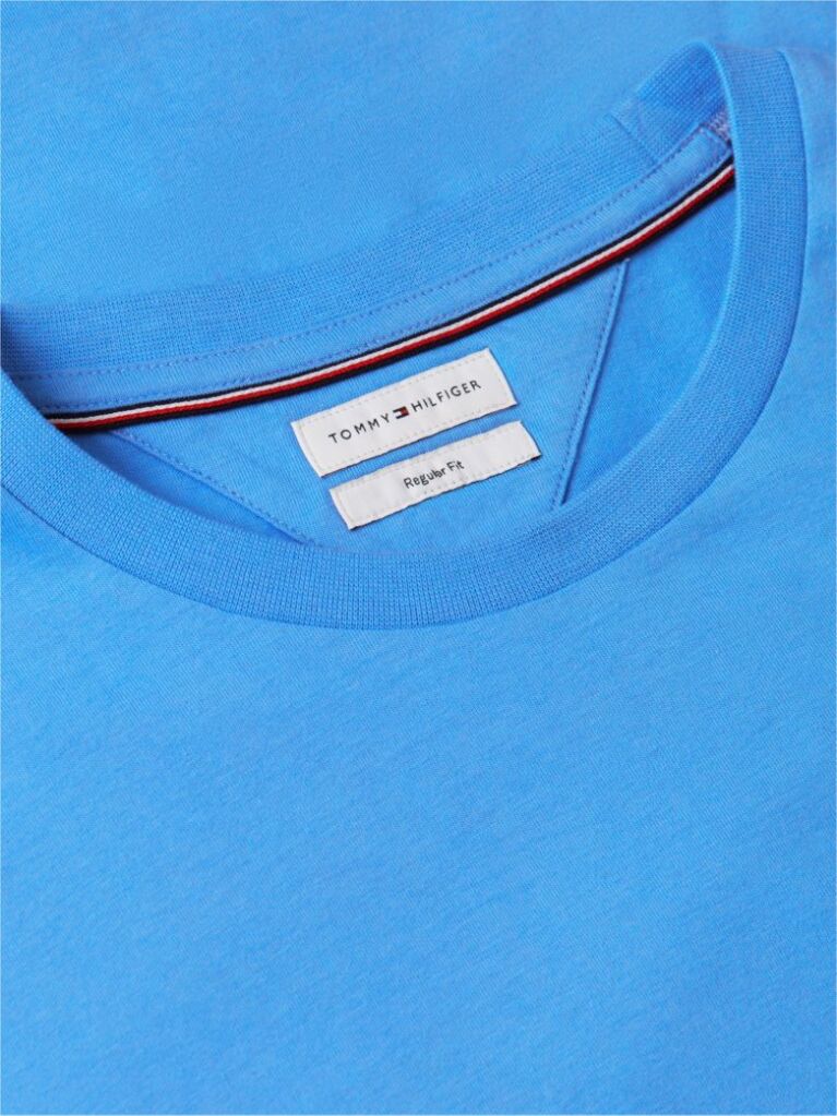 Blue Flag Embroidery T-Shirt  Men