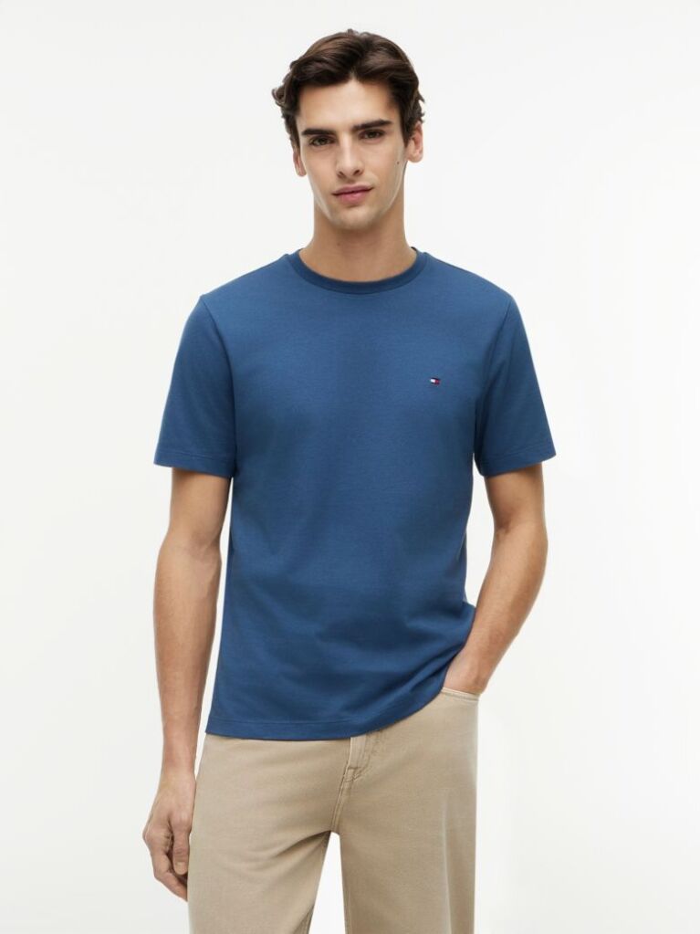 Μπλε T-Shirt Με Κεντητή Σημαία  Άνδρες