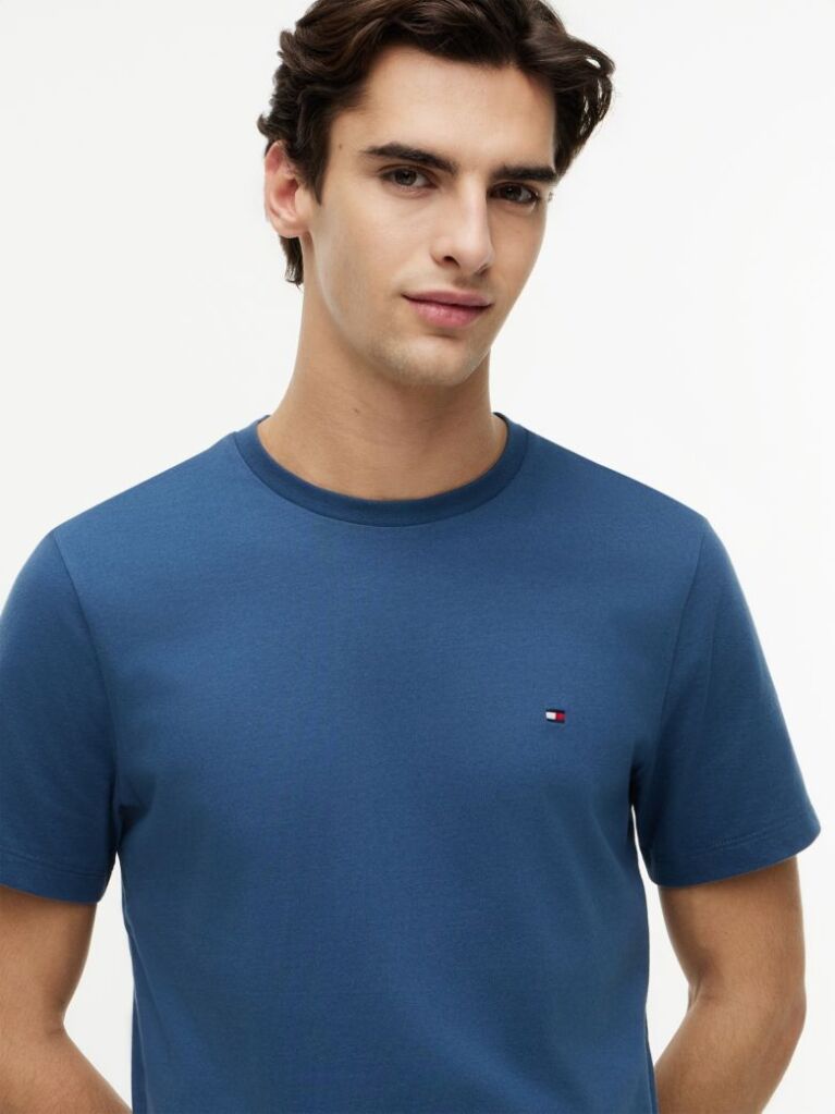 Μπλε T-Shirt Με Κεντητή Σημαία  Άνδρες